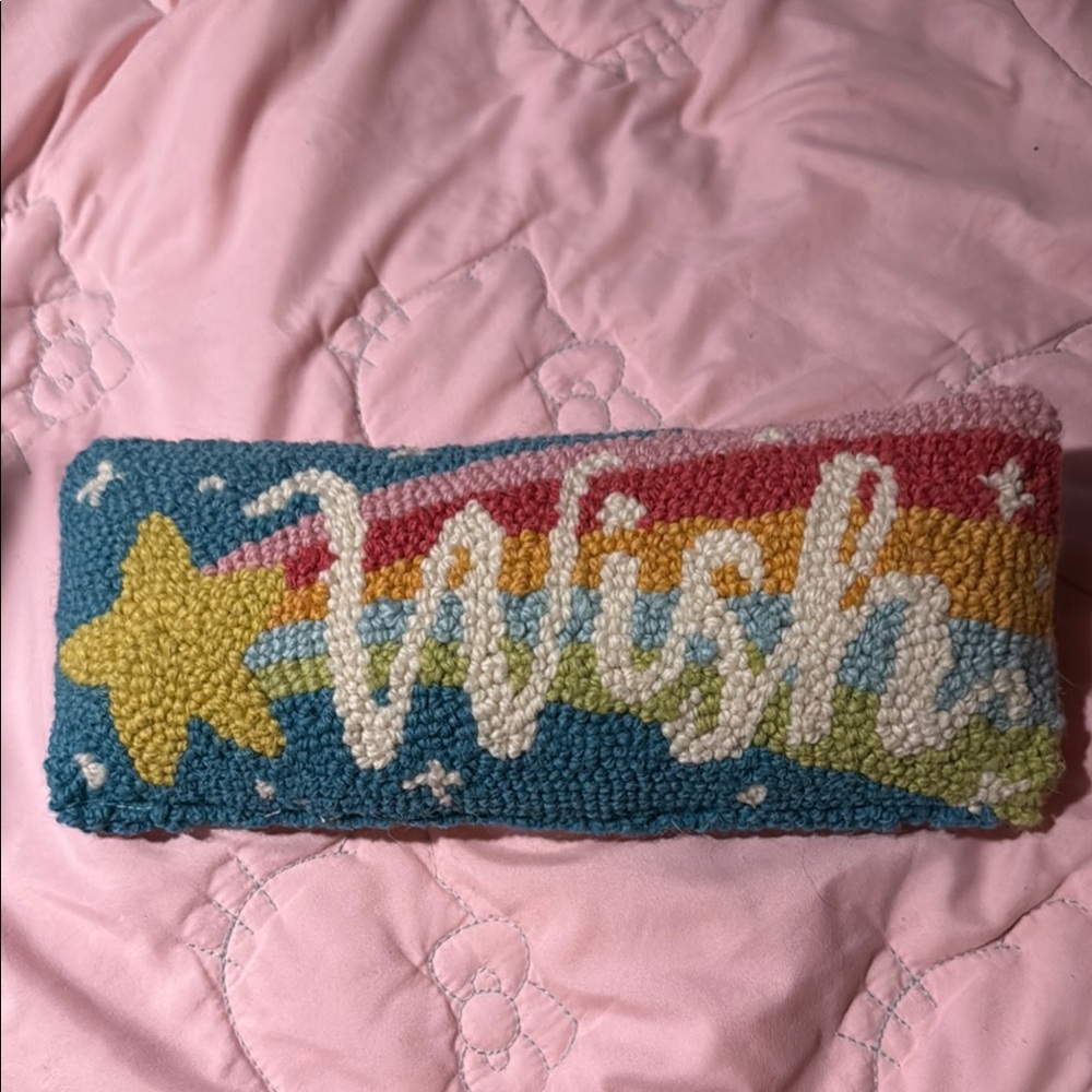 Peking Handicraft 'Wish' wool decorative pillow